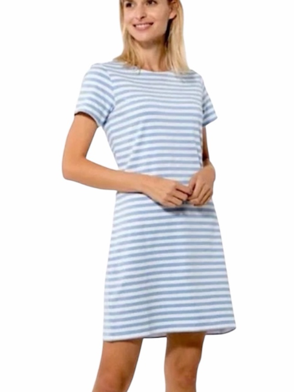 Sail to Sable Blue Stripe Shirt T-shirt Shift Dress size women’s medium